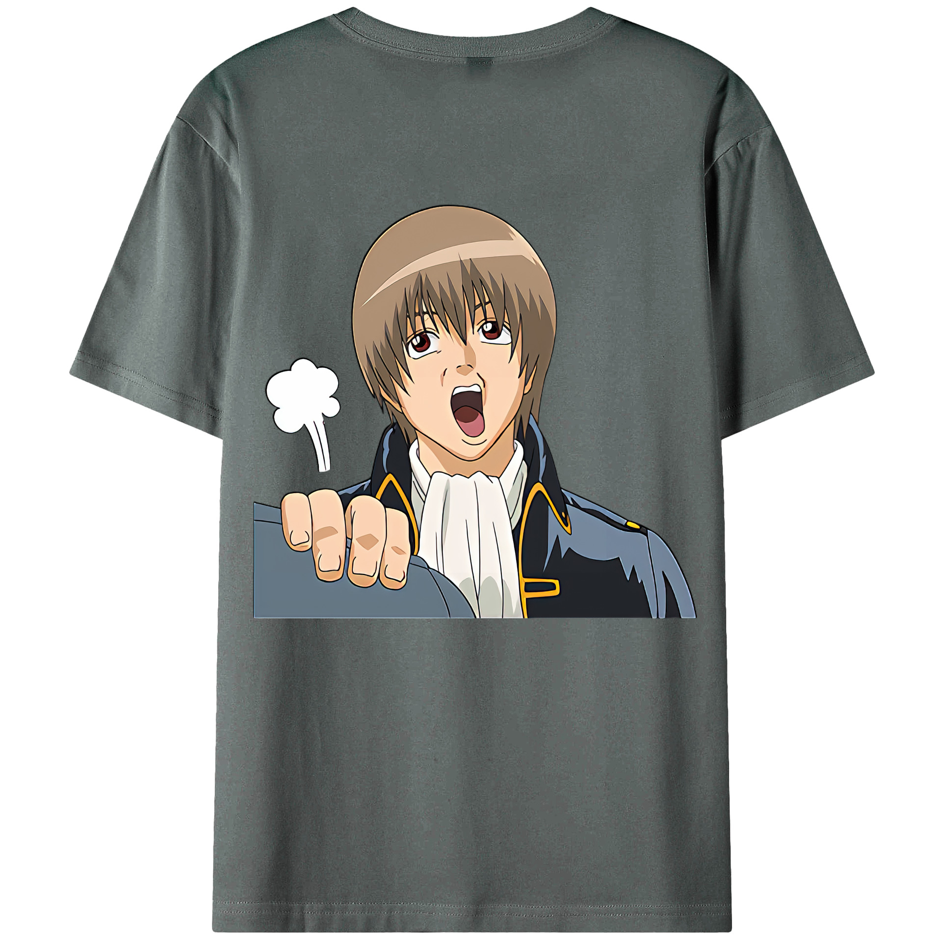 （画像用） ぎんたま 坂田銀時（さかたぎんとき） 神楽 志村新八（しむら しんぱち） GINTAMA Sakata Gintoki Kagura Shimura Shinpachi 綿100％半袖Tシャツ（背面プリント）